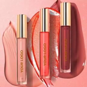 Custom Long Lasting Waterproof Glitter Lip Gloss Wholesale Vegan Liquid Lip Gloss Cosmetics