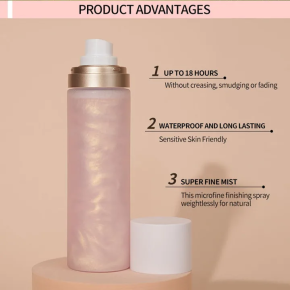 Wholesale custom cosmetics private label long lasting waterproof oil control shimmer setting spray