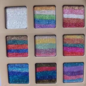 Hot selling 9 color rainbow duo chrome eyeshadow palette